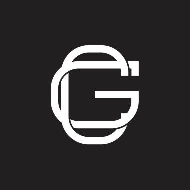 harfler cg bağlantılı monogram logosu