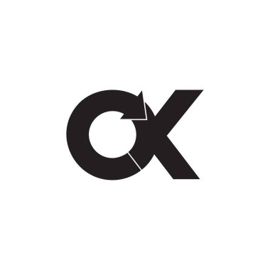 harf ox daire geometrik ok logo vektörü