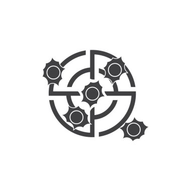 Hedef dart mermisi sembolü logo vektörü