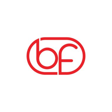 harf bf basit satır logo vektörü