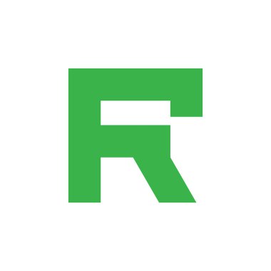 Basit geometrik kare logo vektörü harfi