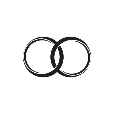 bağlı 3d halka sembolü logo vektörü