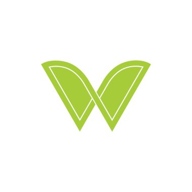 w harfi sonsuz geometrik logo vektörü