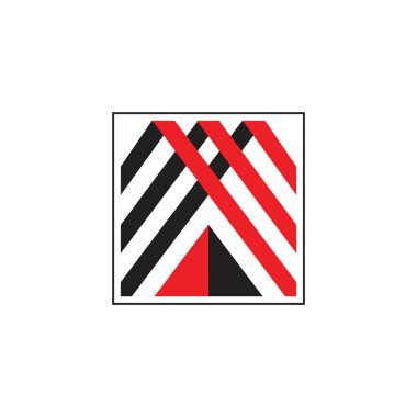 Üçgen dağ şeridi geometrik logo vektörü