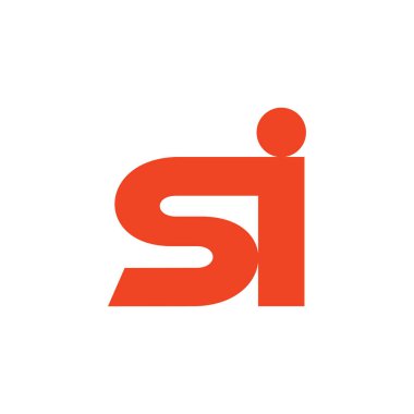 harf si küçük harf tasarım logo vektörü