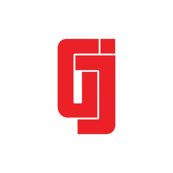 Letter gj простой вектор логотипа — стоковый вектор