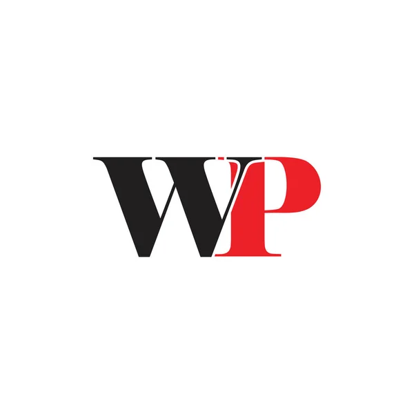 Διάνυσμα λογότυπου γραμματοσειράς που συνδέεται με wp — Διανυσματικό Αρχείο