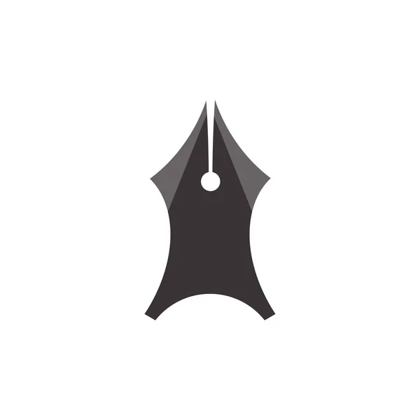 Stylo écrivain flèche symbole logo vecteur — Image vectorielle