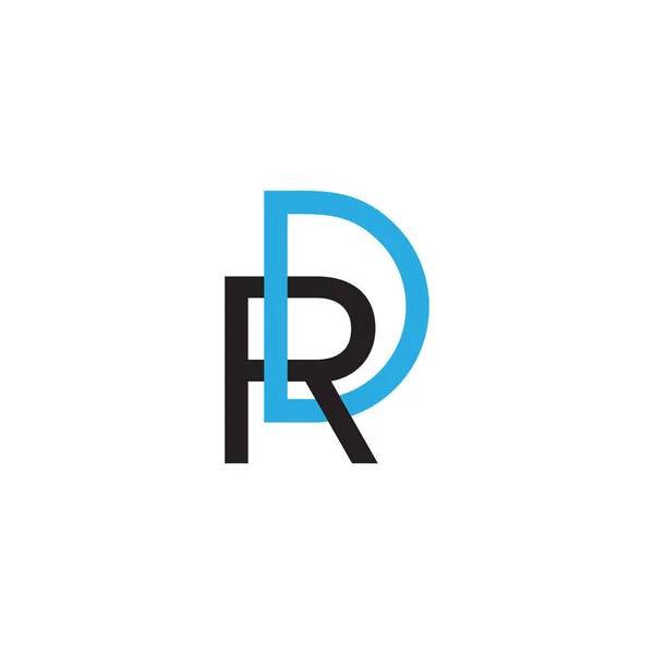 Lettera rd linea collegata colorato vettore di progettazione — Vettoriale Stock