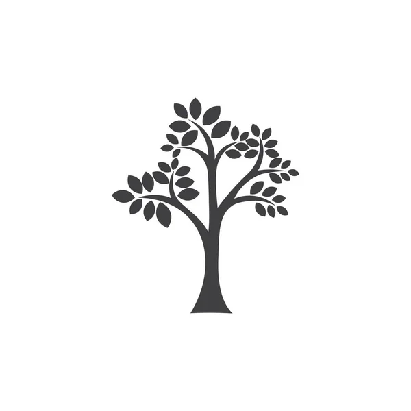 Árbol hojas decoración simple símbolo vector — Archivo Imágenes Vectoriales