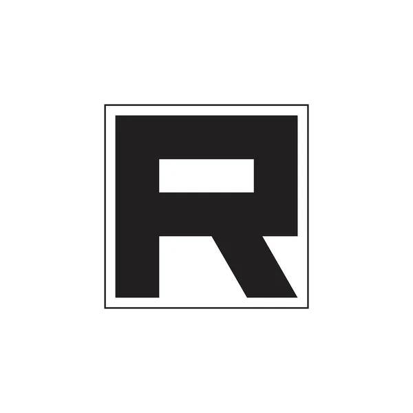 Вектор геометрического логотипа буквы r — стоковый вектор