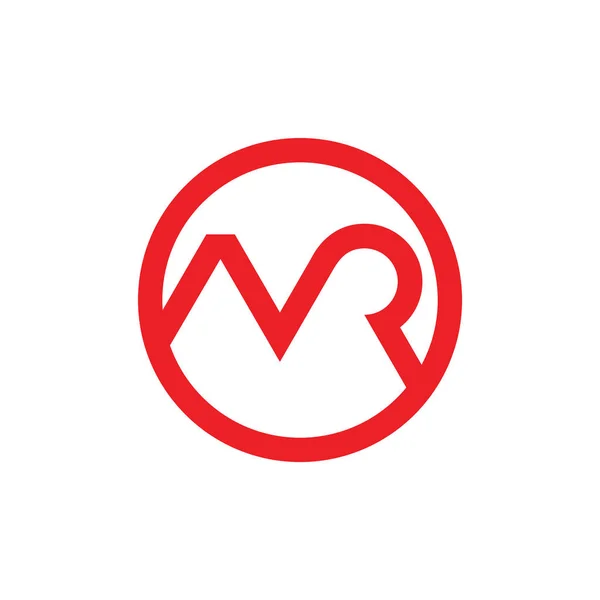 Harf Bay daire çizgisi geometrik logo vektörü — Stok Vektör