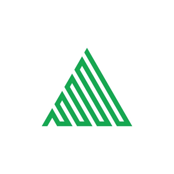Driehoek strepen groene berg symbool vector — Stockvector