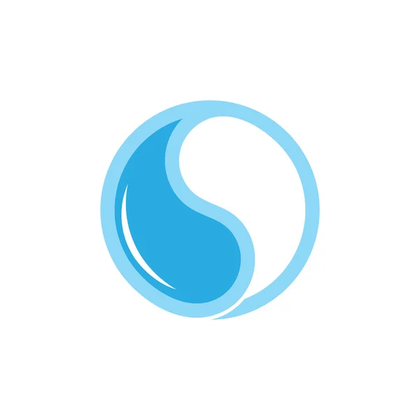 Círculo agua brillo geométrico logo vector — Vector de stock