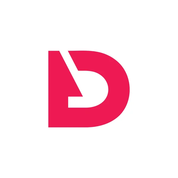 Буква bd - отрицательный космический логотип — стоковый вектор
