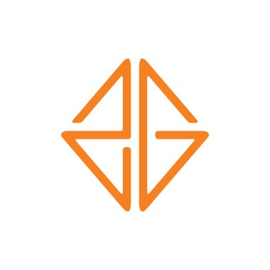 zg kare geometrik logo vektörü