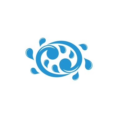 Girdap, mavi su logosu vektörü.