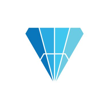 mavi elmas gradyan geometrik logo vektörü
