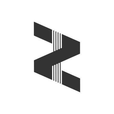 z çizgili geometrik logo vektörü