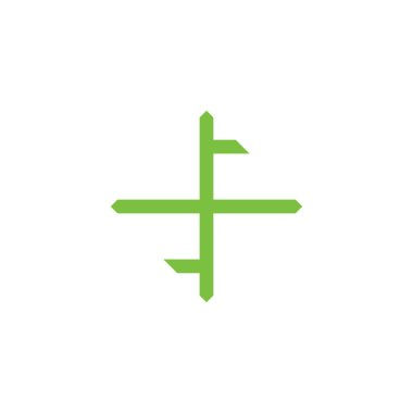 Artı tıbbi basit çizgi geometrik logo vektörü