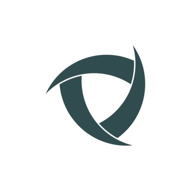 Basit eğriler geometrik basit logo vektörü