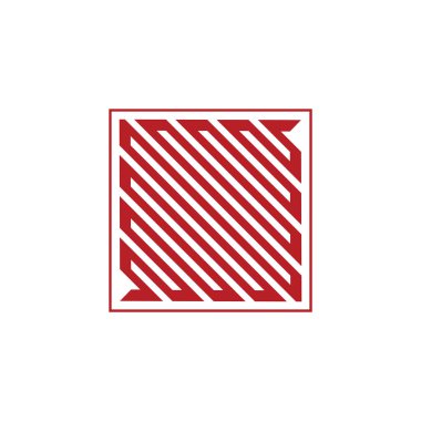 kare çizgili geometrik doğrusal logo