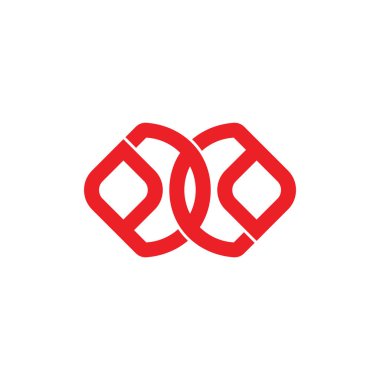 bağlı harf d soyut logo vektörü