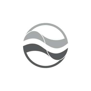 eğriler çember dalgalı şekil geometrik logo vektörü