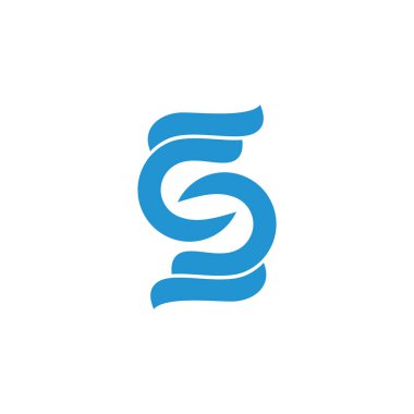 c harfleri bağlı dalgalı logo vektörü