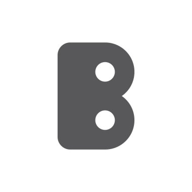 harf b8 basit geoemtrik logo vektörü