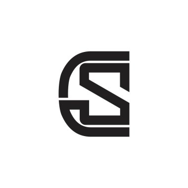 c harfi geometrik çizgi logo vektörü