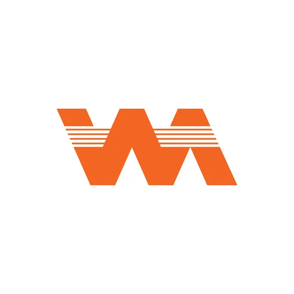 Litera wm paski wektor geometryczny logo — Wektor stockowy
