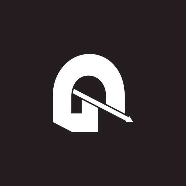 Абстрактна літера n розмірний логотип стрілки — стоковий вектор