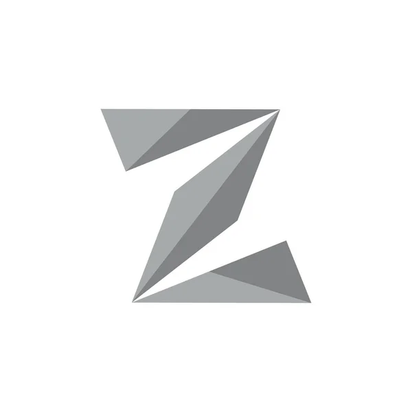 Letra z 3d gradiente vetor logotipo geométrico — Vetor de Stock