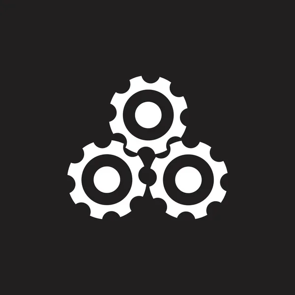 Trois cog machine symbole logo vecteur — Image vectorielle