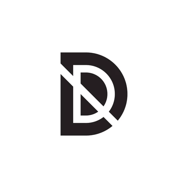Γράμμα ld απλό γεωμετρικό διάνυσμα λογότυπο — Διανυσματικό Αρχείο