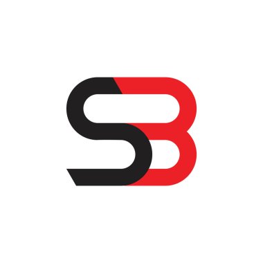 harfler sb bağlı geometrik logo vektör