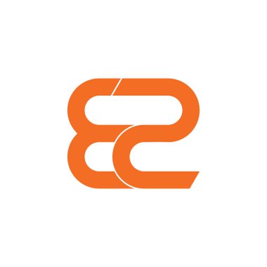 82 numaralı bağlantılı geometrik logo vektörü