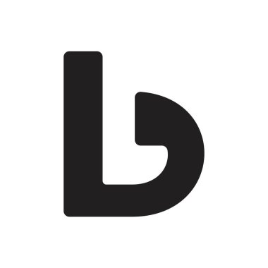 harf bl negatif uzay logo vektörü