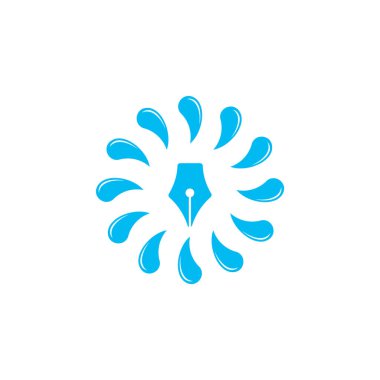 kalem çizimi yaratıcı renkli logo vektörü