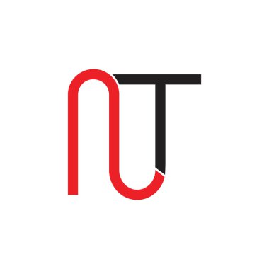 harf bağlı değil çizgi geometrik logo vektörü