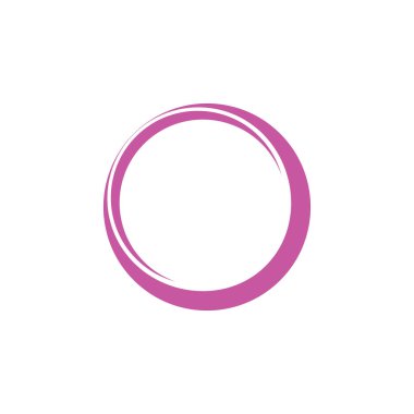 halka halkası basit geometrik logo vektörü