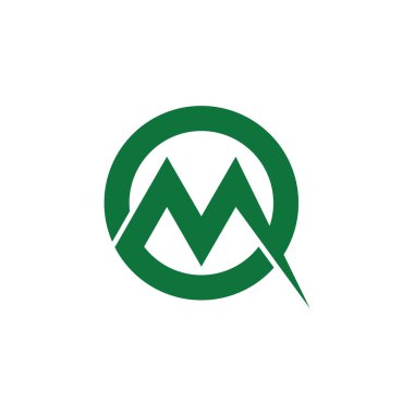 om harfi üstüste binen logo vektörü