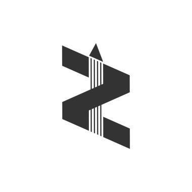 z çizgileri geometrik ok logo vektörü harfi