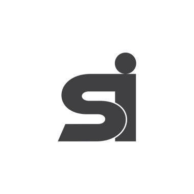 harf si küçük harf tasarım logo vektörü