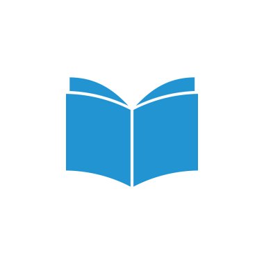 Basit geometrik kitap basit logo vektörü