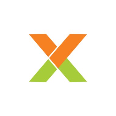 mektup vx basit geometrik logo vektör