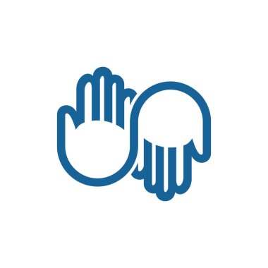  iki el bakımı yardım simgesi logo vektörü