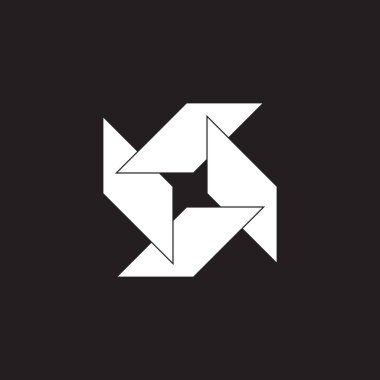 daire kağıt kartları geometrik düz 3d logo vektörü