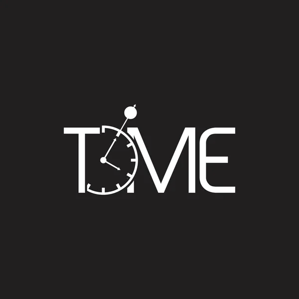 Tekst tijd horloge symbool decoratie vector — Stockvector